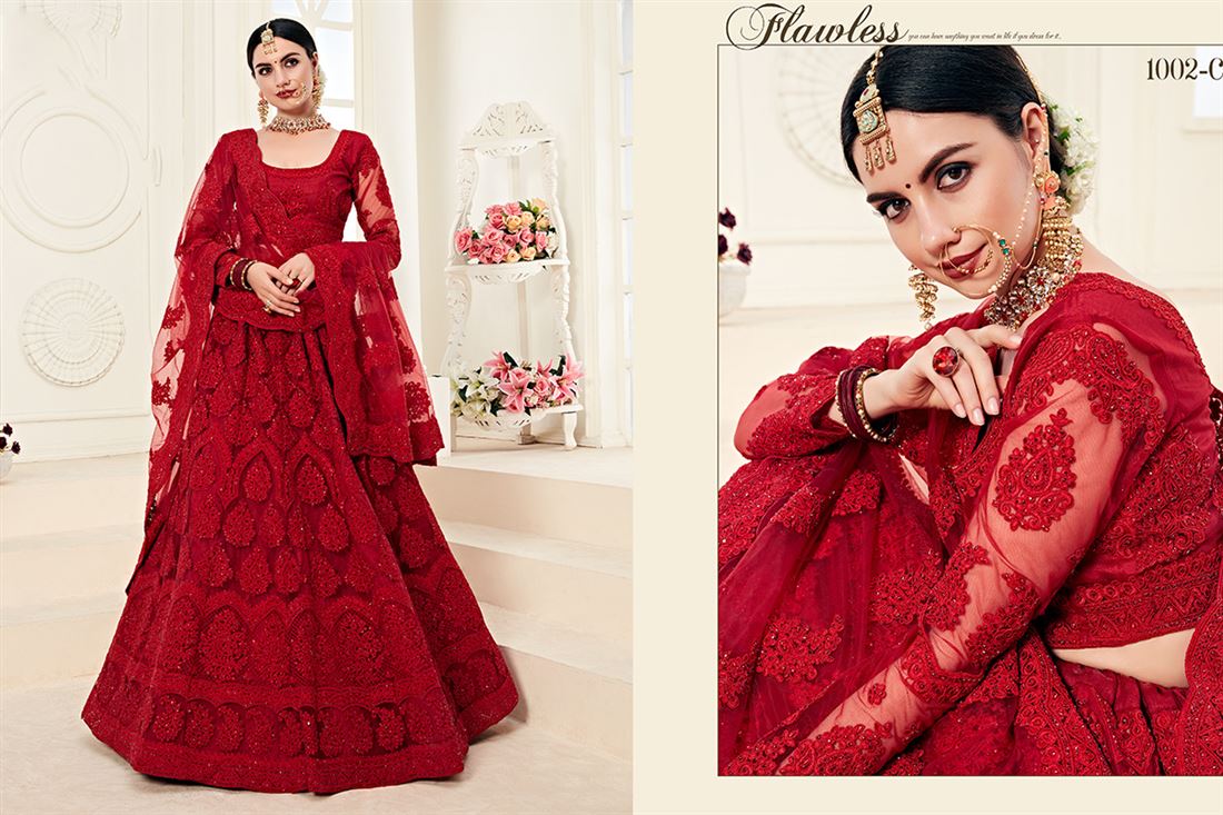 BRIDAL HERITAGE COLOUR LEHENGA