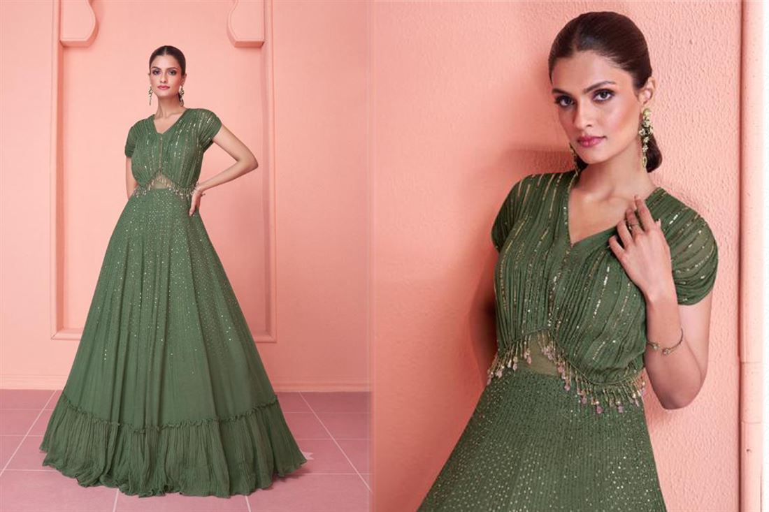 KIARAA FREE SIZE STITCHED GOWN