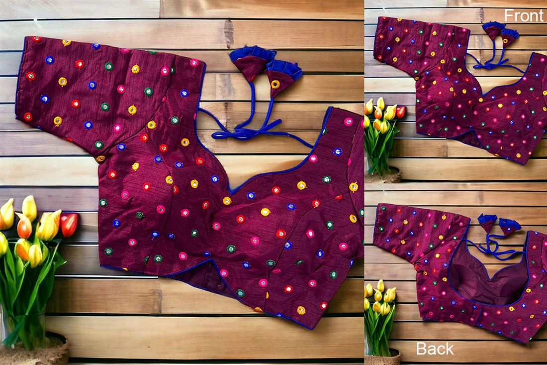 NEW MULTI MIRROR WORK BLOUSE