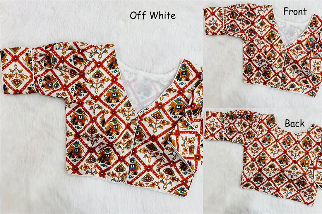 PATOLA PRINT COTTON BLOUSE